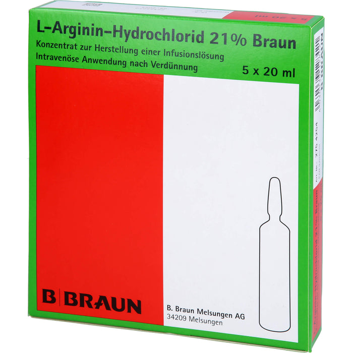 B. BRAUN L-Arginin-Hydrochlorid 21% Lösung, 100 ml Solution