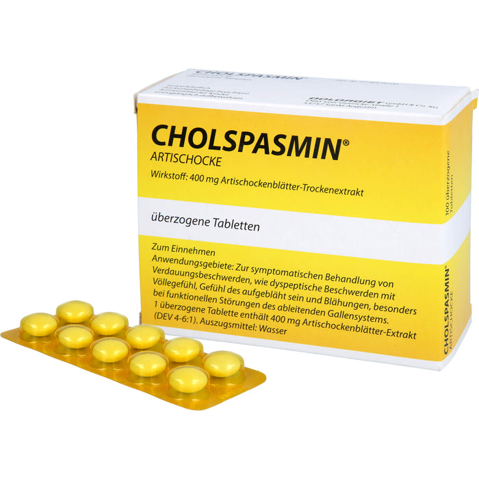 CHOLSPASMIN Artischocke Tabletten, 100 St. Tabletten