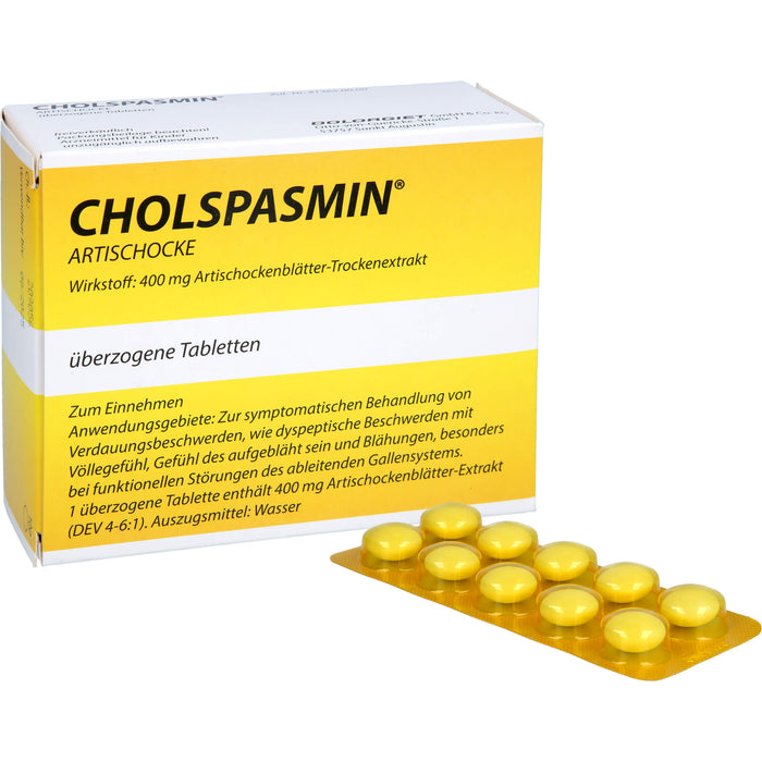 CHOLSPASMIN Artischocke Tabletten, 100 pcs. Tablets