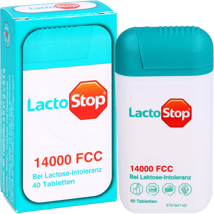 LactoStop 14000 FCC bei Lactose-Intoleranz Tabletten, 40 pcs. Tablets