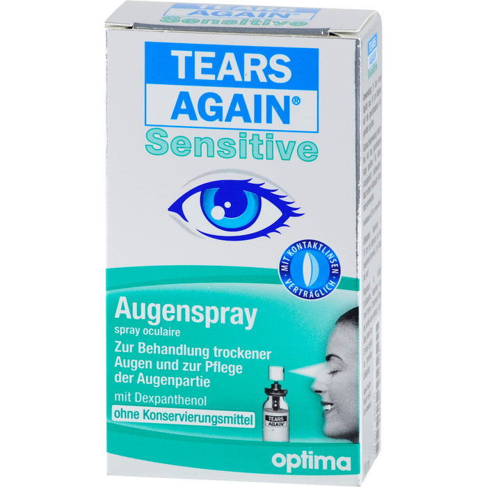 TEARS AGAIN Sensitive Augenspray, zur Behandlung trockener Augen, zur Pflege der Augenpartie, mit Dexpanthenol, 10 ml Solution