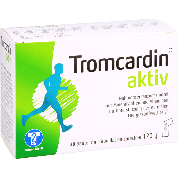 Tromcardin aktiv Granulat zur Unterstützung des normalen Energiestoffwechsels, 20 pc Sachets