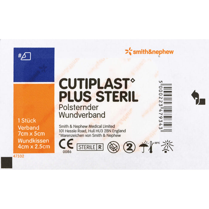 Cutiplast plus steril Wundverband 5 cm x 7 cm, 1 pcs. Wound dressings