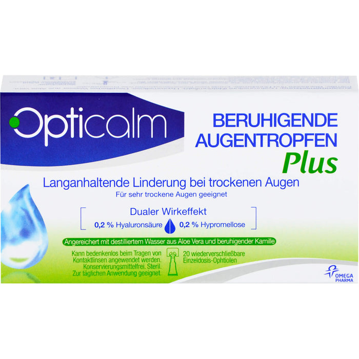 Opticalm Beruhigende Augentropfen Plus, 20 pcs. Solution