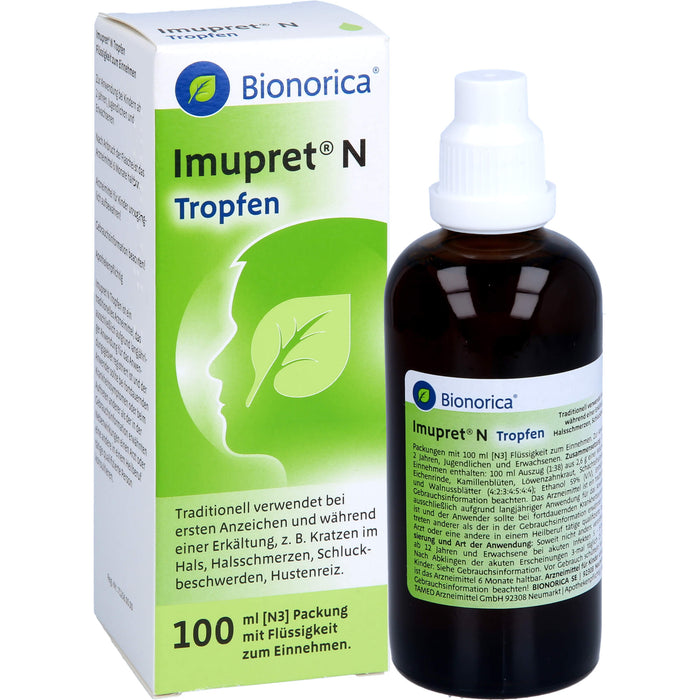 Imupret N Tropfen bei ersten Anzeichen und während einer Erkältung, 100 ml Solution