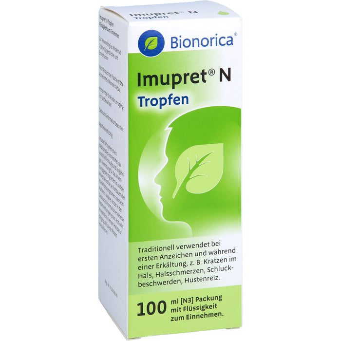 Imupret N Tropfen bei ersten Anzeichen und während einer Erkältung, 100 ml Solution