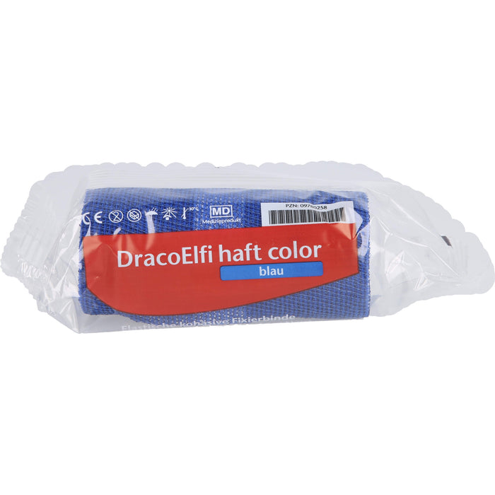 DracoElfi haft color Fixierbinde 10cmx4m blau, 1 pc Bandage