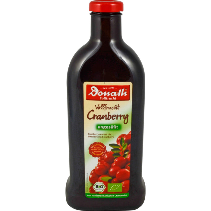 Donath Vollfrucht Cranberry Saft ungesüßt, 500 ml Lösung