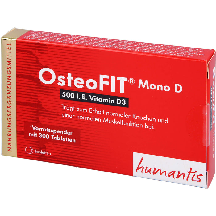 OsteoFIT Mono D Tabletten trägt zum Erhalt normaler Knochen und einer normalen Muskelfunktion bei, 300 pcs. Tablets