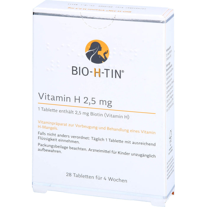 BIO-H-TIN Vitamin H 2,5 mg Tabletten für 4 Wochen, 28 pcs. Tablets