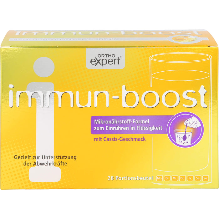 Orthoexpert immun-boost Cassis Trinkgranulat, 28 pcs. Sachets