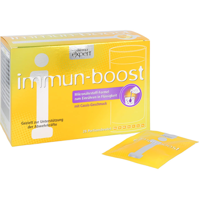 Orthoexpert immun-boost Cassis Trinkgranulat, 28 pcs. Sachets