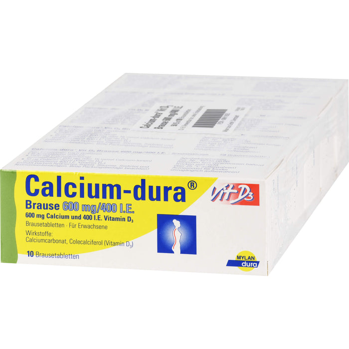 Calcium-dura Vit D3 Brause 600 mg/ 400 I.E. Brausetabletten, 50 pcs. Tablets