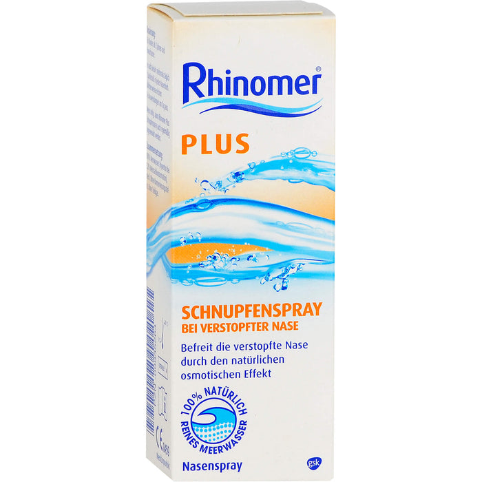 Rhinomer plus Schnupfenspray bei verstopfter Nase, 20 ml Solution