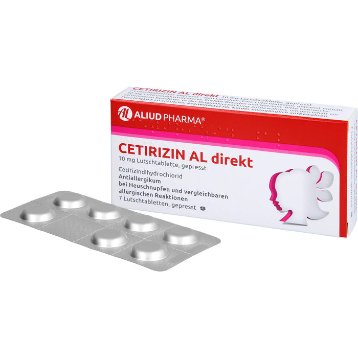 Cetirizin AL direkt 10 mg Lutschtabletten bei Allergien, 7 pcs. Tablets