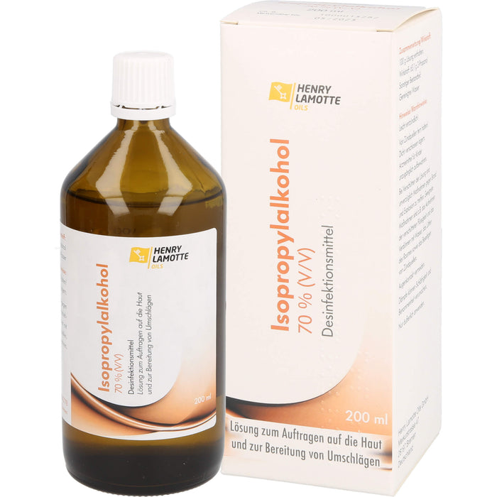 HENRY LAMOTTE OILS Isopropylalkohol 70 % Desinfektionsmittel Lösung, 200 ml Lösung