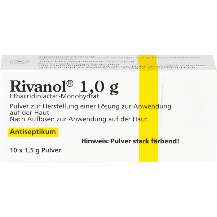 Rivanol 1,0 g Pulver Antiseptikum, 10 pc Sachets