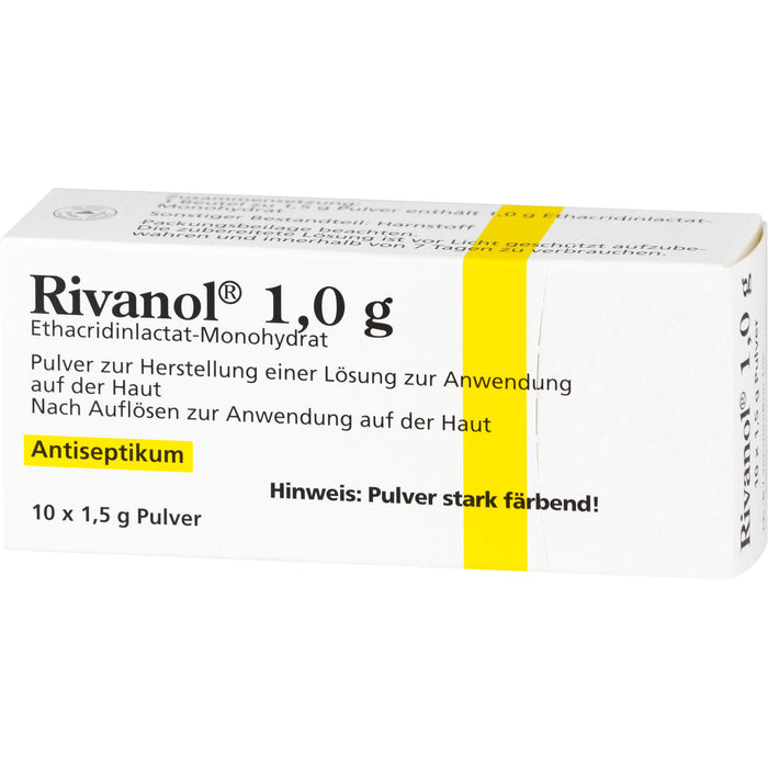 Rivanol 1,0 g Pulver Antiseptikum, 10 pc Sachets