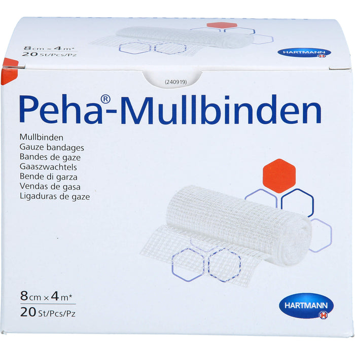 HARTMANN Peha-Mullbinden 8 cm x 4 m, 20 pcs. Bandage