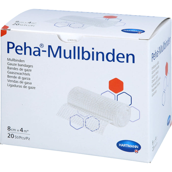 HARTMANN Peha-Mullbinden 8 cm x 4 m, 20 pcs. Bandage