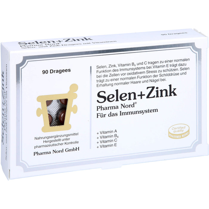 Selen + Zink Pharma Nord Dragees, 90 pc Tablettes