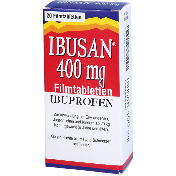 Ibusan 400 mg Filmtabletten bei Schmerzen und Fieber, 20 pc Tablettes