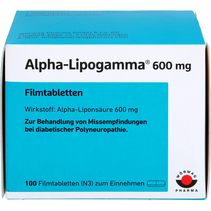 Alpha-Lipogamma 600 mg Filmtabletten, 100 pcs. Tablets