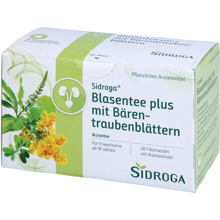 Sidroga Blasentee plus mit Bärentraubenblättern, 20 St. Filterbeutel