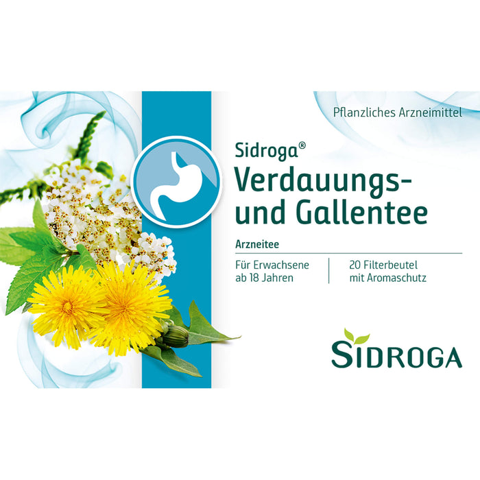 Sidroga Verdauungs- und Gallentee Filterbeutel, 20 St. Filterbeutel