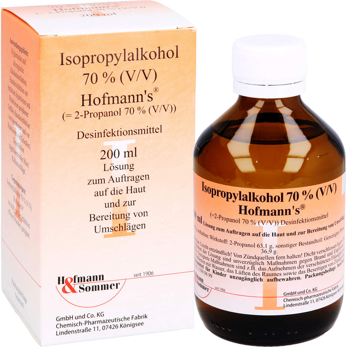 Isopropylalkohol 70% Hofmann's Desinfektionsmittel, 200 ml Lösung