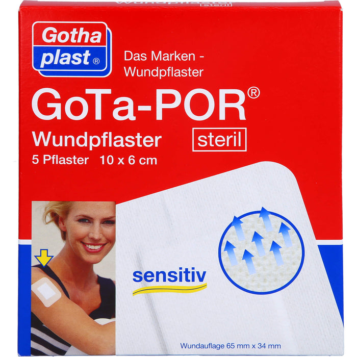 GoTa-POR Wundpflaster steril 100 mm x 60 mm, 5 St. Pflaster