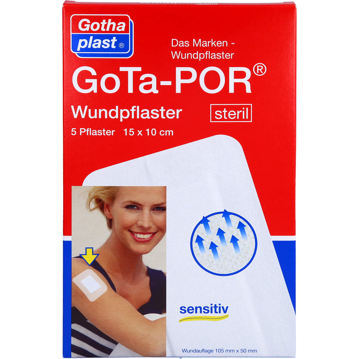 GoTa-POR Wundpflaster steril 150 mm x 100 mm, 5 pc Pansement