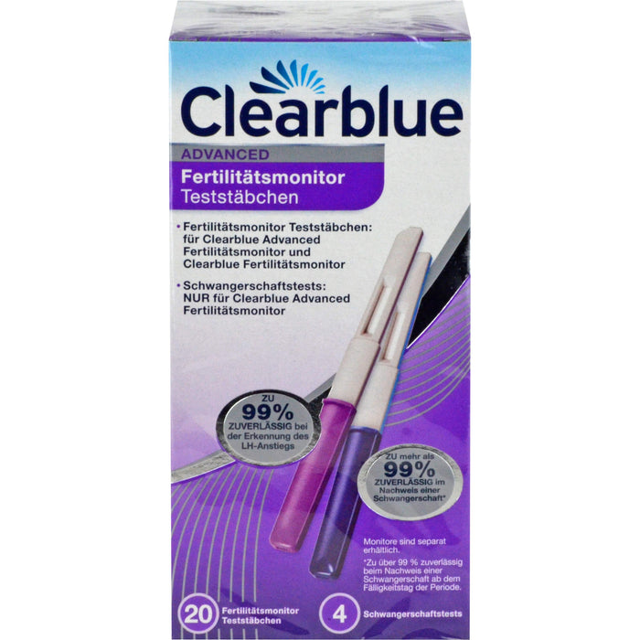 Clearblue Fertilitätsmonitor Advanced Teststäbchen, 24 pcs. Test strips