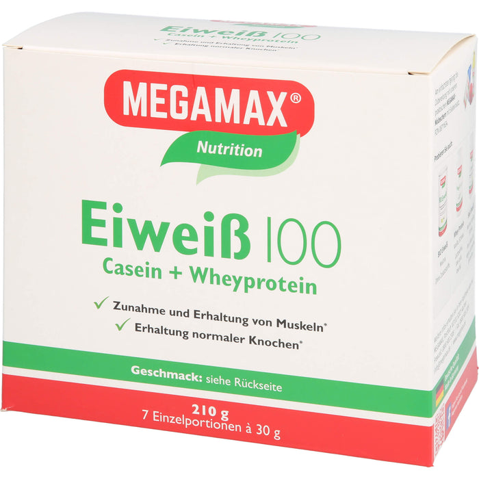 MEGAMAX Basic & Active Eiweiß 100 Pulver Cappuccino-Geschmack, 210 g Poudre