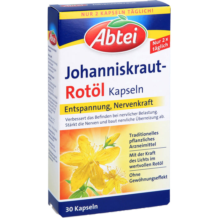 Abtei Johanniskraut-Rotöl Kapseln, 30 St KAP