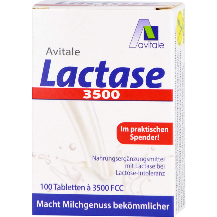 Avitale Lactase 3500 Tabletten, 100 pc Tablettes