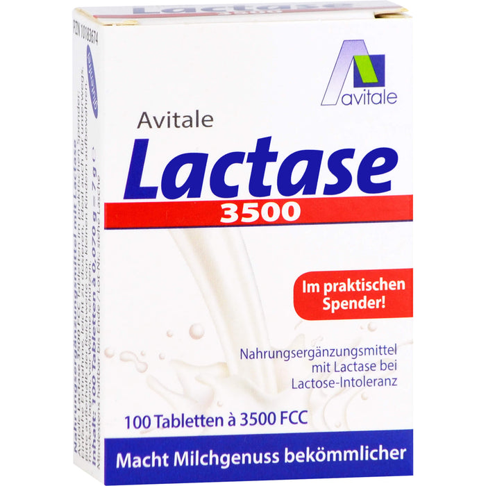 Avitale Lactase 3500 Tabletten, 100 pc Tablettes