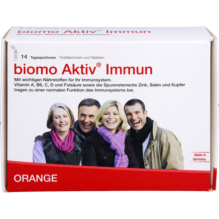 biomo Aktiv Immun Trinkfläschchen und Tabletten, 14 St. Portionen