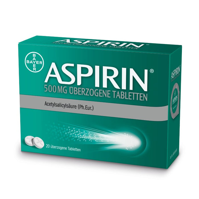 ASPIRIN 500 mg überzogene Tabletten, 20 pc Tablettes