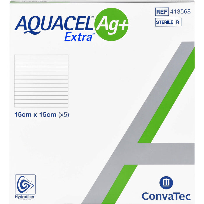 AQUACEL Ag EXTRA 15X15CM, 5 pcs. Compresses