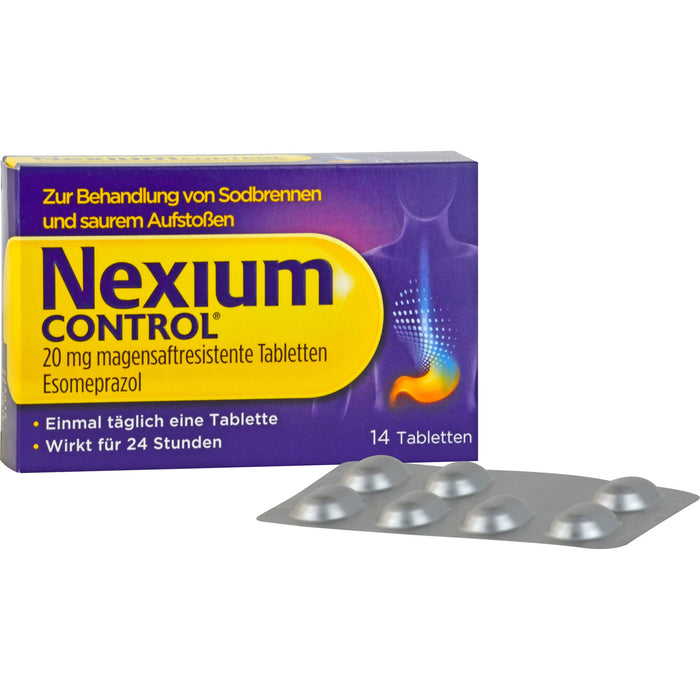 Nexium Control 20 mg Tabletten bei Sodbrennen, 14 pcs. Tablets