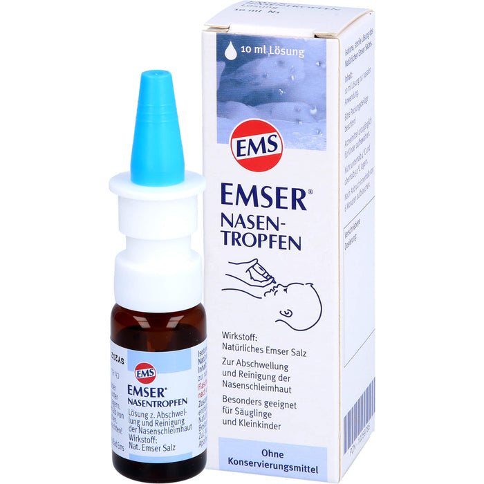 EMSER Nasentropfen zur Abschwellung und Reinigung der Nasenschleimhaut, 10 ml Solution