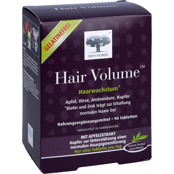 NEW NORDIC Hair Volume Haarwachstum Tabletten, 90 pc Tablettes