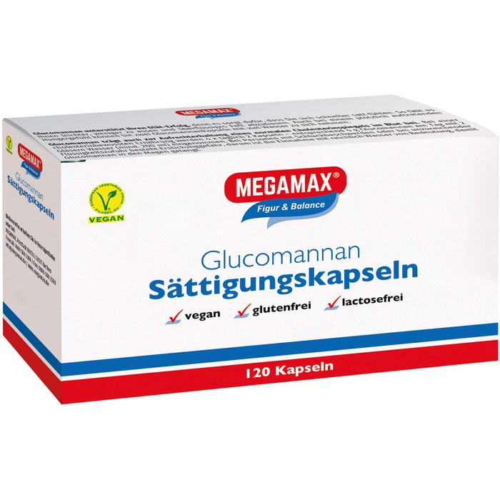 MEGAMAX Figur & Balance Glucomannan Sättigungskapseln, 120 pcs. Capsules