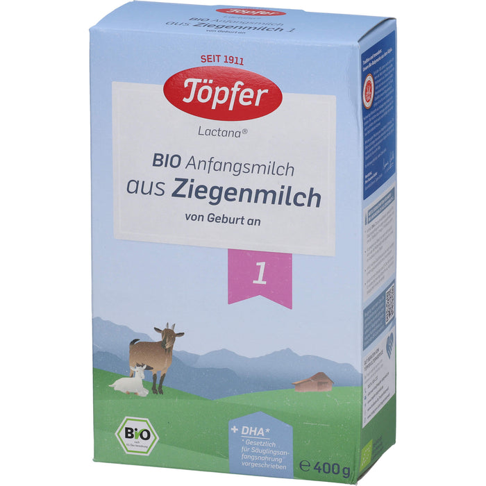 Töpfer Bio Anfangsnahrung auf Ziegenmilchbasis 1, 400 g PUL