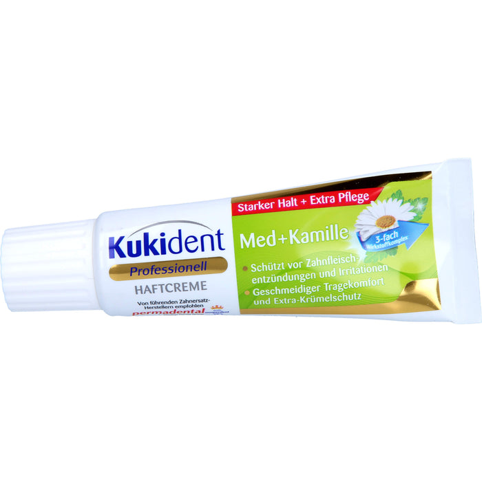 Kukident Haftcreme Med + Kamille extra starker Halt, 40 g Creme