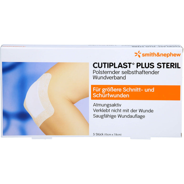 Cutiplast 15x7,8cm plus steril, 5 pcs. Wound dressings