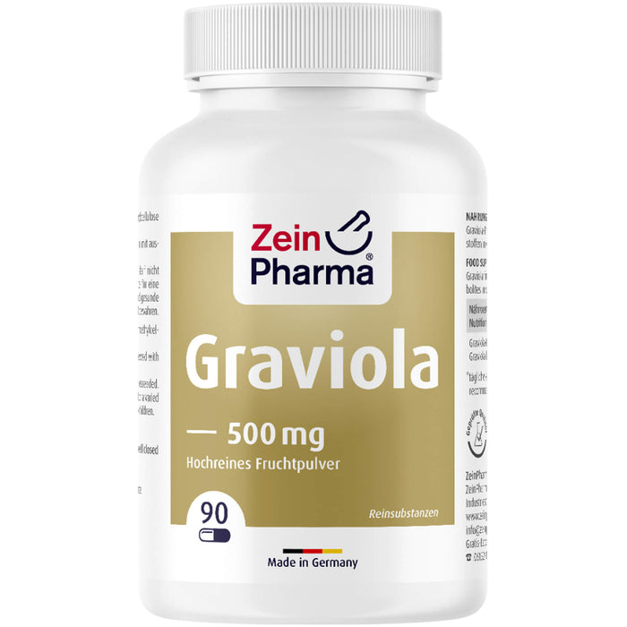 Graviola Kapseln 500mg je Kap.reines Blattpul.Peru, 90 St KAP