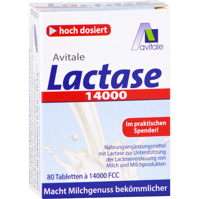 Avitale Lactase 14000 Tabletten, 80 pcs. Tablets