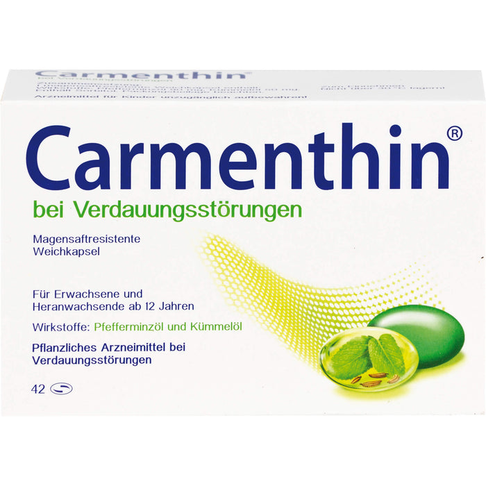 Carmenthin Weichkapseln bei Verdauungsstörungen, 42 pc Capsules